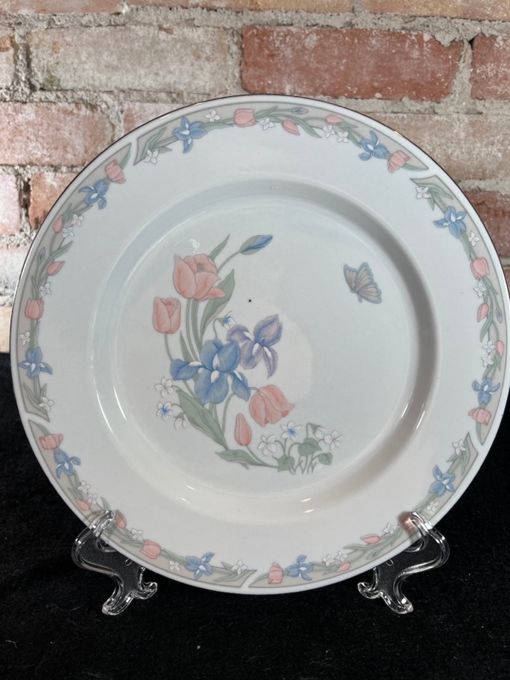 Illusions by Excel Center Stage 10.5” Floral Pastel Dinner Plates